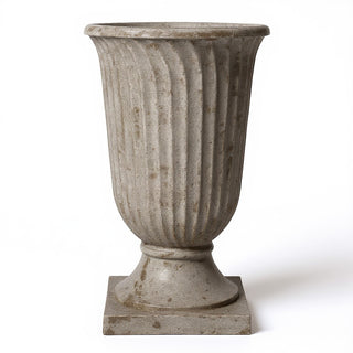 Classic Fluted Urn Planter - 30-inch — Antique Stone finish