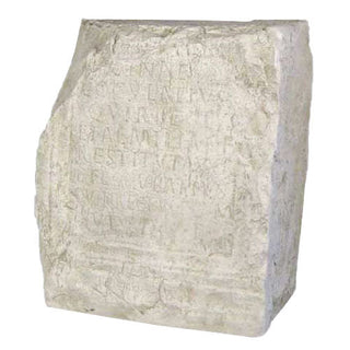 Tapered stone-style pedestal with molded base and top, shown in a plain finish. — alternate view