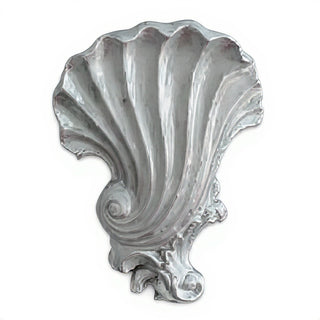 Deco Shell Wall Plaque - 18-inch — Antique Silver finish