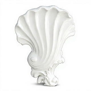 Deco Shell Wall Plaque - 18-inch — Flat White finish