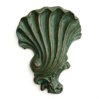 Deco Shell Wall Plaque - 18-inch — Green Bronze finish