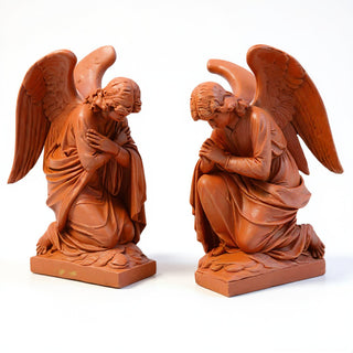Kneeling Angels Statue - 28-inch — Metro finish