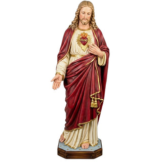 Sacred Heart Of Jesus 49-inch Statue - Hand-Painted Color