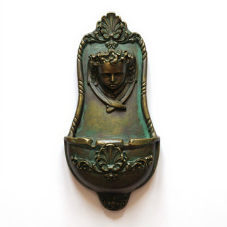 Benevolent Angel Wall Fountain - 26.5-inch — Green Bronze finish
