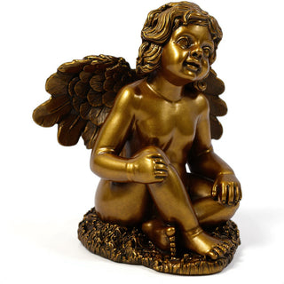 Short Haired Angel Statue - 20-inch — Bronze finish