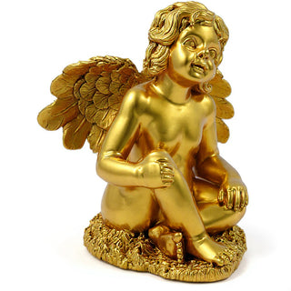 Short Haired Angel Statue - 20-inch — Deep Gold finish