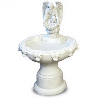 Fegana Angel Fountain, Style B - 42-inch — Flat White finish