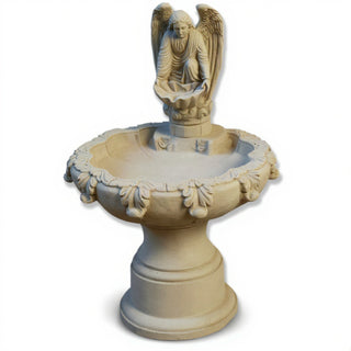Fegana Angel Fountain, Style B - 42-inch — Museum Terracotta finish
