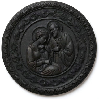 Holy Family Wall Plaque — Dusted Black finish