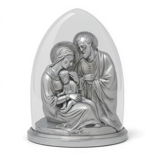 Holy Family Wall Plaque — Silver finish