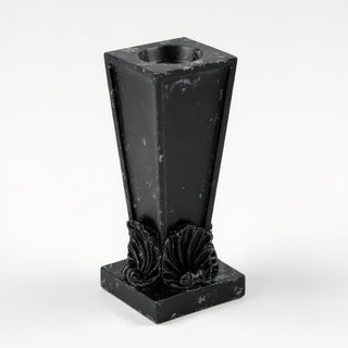 Four Shell Candleholder - 12-inch — Dusted Black finish