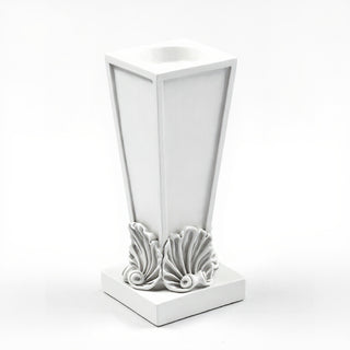 Four Shell Candleholder - 12-inch — Flat White finish