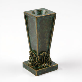 Four Shell Candleholder - 12-inch — Green Bronze finish