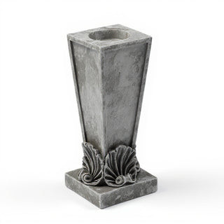 Four Shell Candleholder - 12-inch — Old Stone finish
