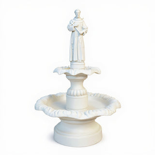 Saint Francis of Assisi Fountain - 55-inch — Flat White finish