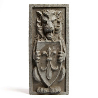 Lion Crest Wall Plaque - 38-inch — Antique Stone finish