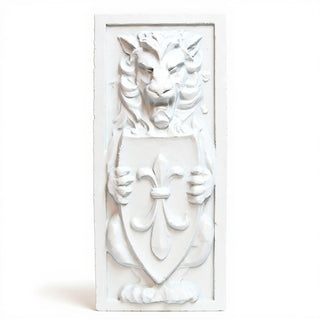 Lion Crest Wall Plaque - 38-inch — Flat White finish
