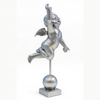 San Giovanni Cherub Statue — Silver finish