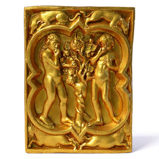 Adam and Eve Wall Plaque - 14-inch — Deep Gold finish