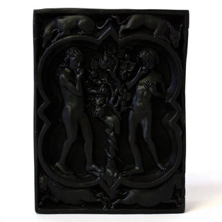 Adam and Eve Wall Plaque - 14-inch — Flat Black finish
