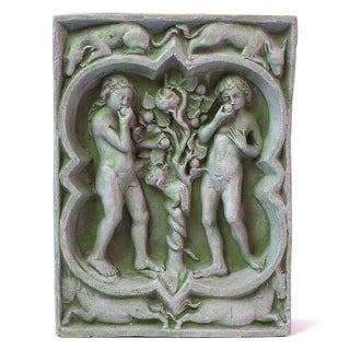 Adam and Eve Wall Plaque - 14-inch — Mossy Green finish