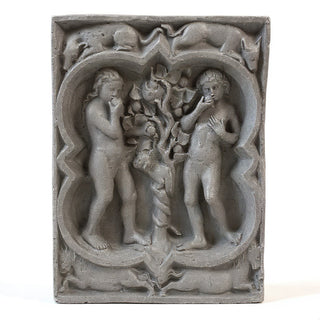 Adam and Eve Wall Plaque - 14-inch — Old Stone finish