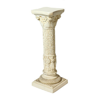 Fiberglass resin pedestal with simple classical lines, shown as a display base. — alternate view