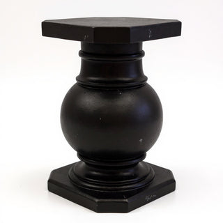 Ball Pediment Pedestal - 28.5-inch — Dusted Black finish