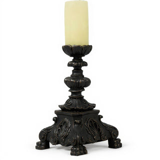 Baroque Candleholder - 13-inch — Iron finish