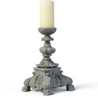 Baroque Candleholder - 13-inch — Mossy Green finish