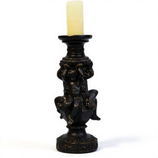 Cherubs of Capri Candleholder - 20.5-inch — Iron finish