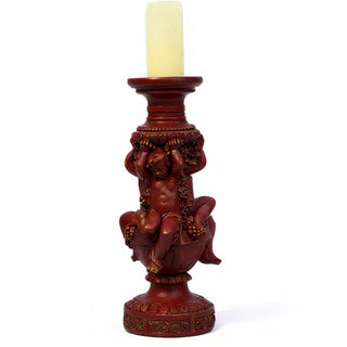 Cherubs of Capri Candleholder - 20.5-inch — Rust finish