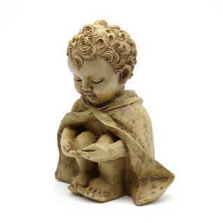 Pondering Baby Saint Francis of Assisi Statue - 14-inch — Gothic Stone finish