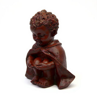 Pondering Baby Saint Francis of Assisi Statue - 14-inch — Rust finish