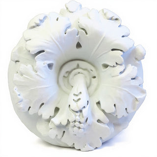 Leafy Medallion Wall Medallion - 15-inch — Flat White finish