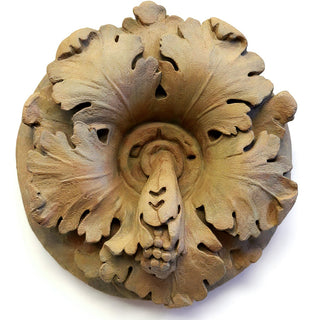 Leafy Medallion Wall Medallion - 15-inch — Gothic Stone finish