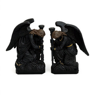 Bergama Angel, Right Statue - 35-inch — Flat Black finish