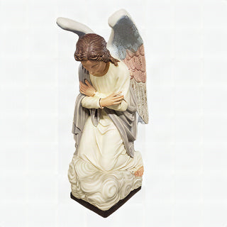 Adoration Kneeling Angel (cros Statue - 56-inch - Realistic Color - Hand-Painted