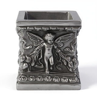 Square Patio Planter - 8-inch — Aged Silver finish