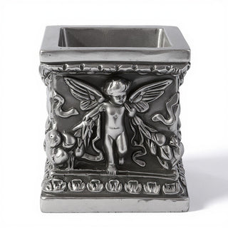 Square Patio Planter - 8-inch — Antique Silver finish