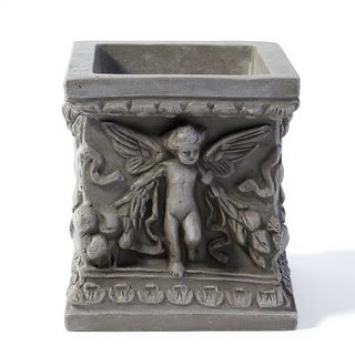 Square Patio Planter - 8-inch — Old Stone finish