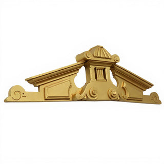 Baird Overdoor Pediment Architectural Accent — Deep Gold finish
