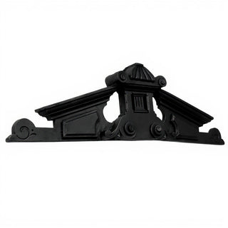 Baird Overdoor Pediment Architectural Accent — Flat Black finish