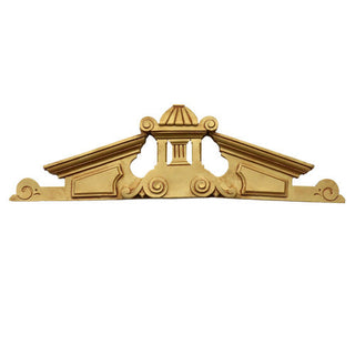 Long narrow fiberglass resin overdoor pediment designed to sit above a door frame — alternate view