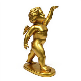 Saluto Cherub Statue - 24-inch — Antique Gold finish