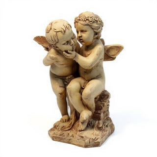 Two Cherubs Playing Statue - 21-inch — Gothic Stone finish