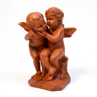Two Cherubs Playing Statue - 21-inch — Metro finish