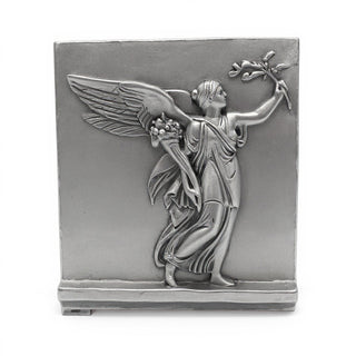Angel of Peace Wall Plaque - 24-inch — Aged Silver finish