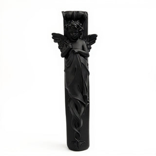 Palazzo Angel Wall Relief - 33-inch — Flat Black finish
