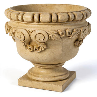 Curl Urn Planter - 24-inch — Dusted Sand finish